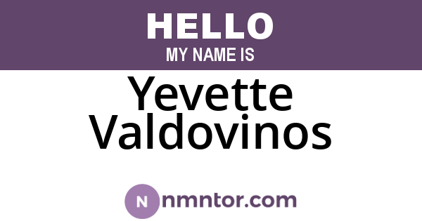 Yevette Valdovinos