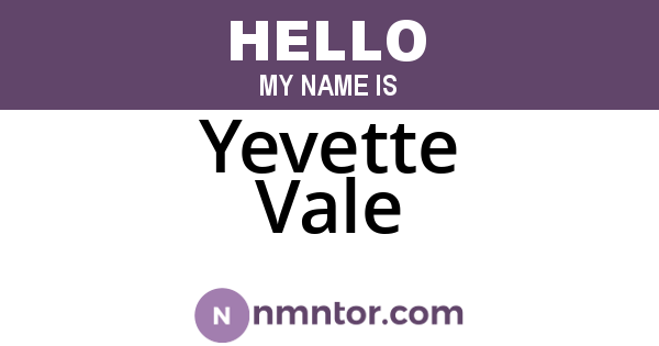 Yevette Vale