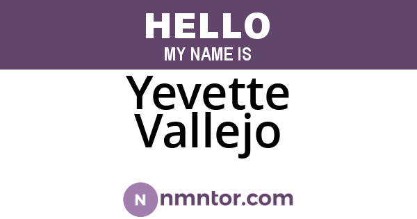 Yevette Vallejo