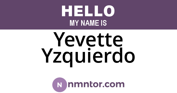 Yevette Yzquierdo