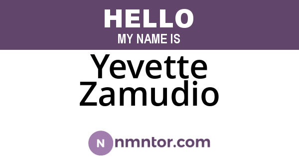 Yevette Zamudio