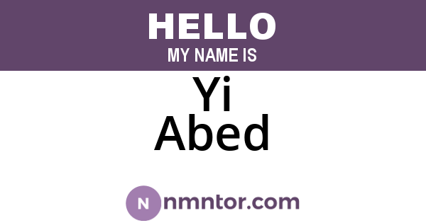 Yi Abed