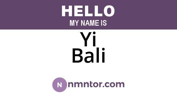Yi Bali