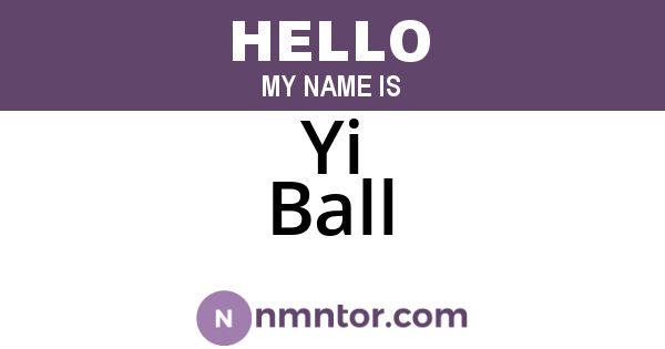 Yi Ball