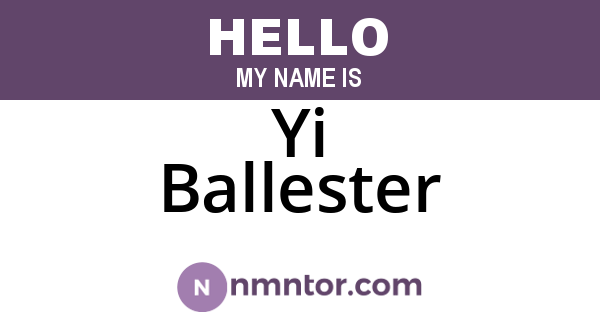 Yi Ballester