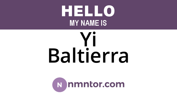 Yi Baltierra