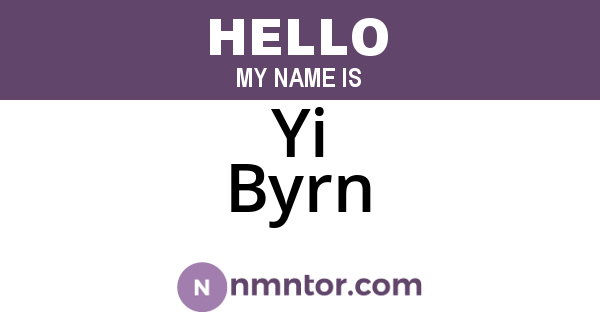 Yi Byrn