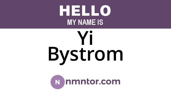 Yi Bystrom