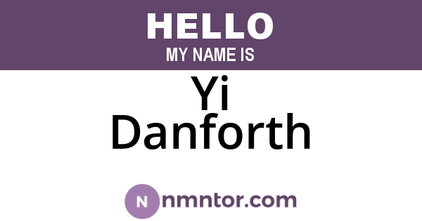 Yi Danforth