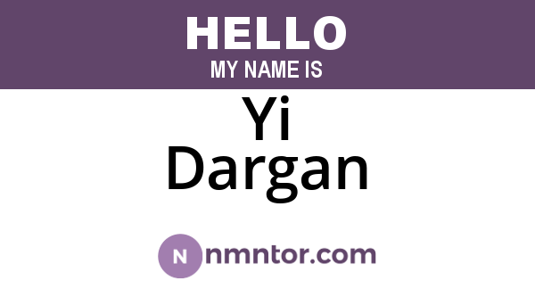 Yi Dargan