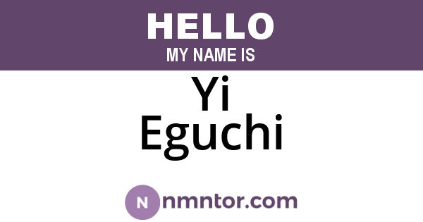 Yi Eguchi