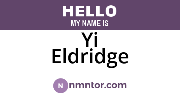 Yi Eldridge