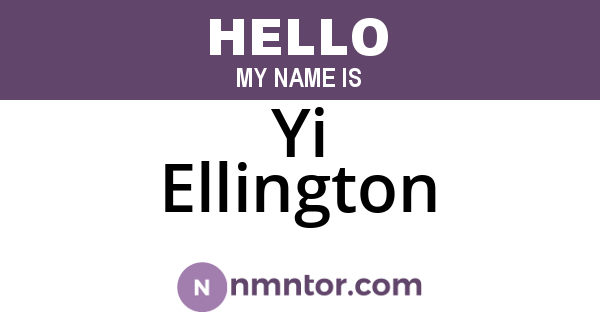 Yi Ellington