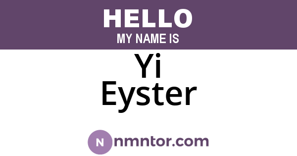 Yi Eyster