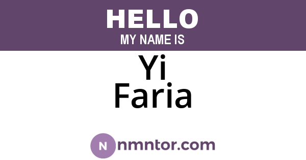 Yi Faria