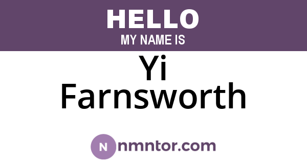Yi Farnsworth