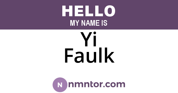 Yi Faulk