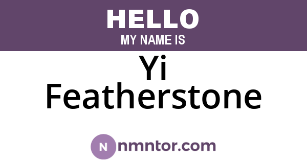 Yi Featherstone