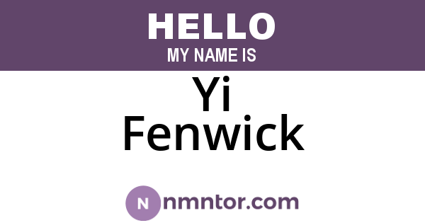 Yi Fenwick
