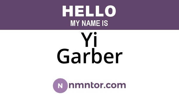 Yi Garber