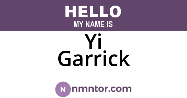 Yi Garrick