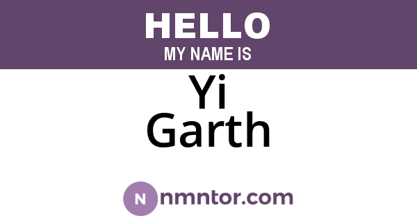 Yi Garth