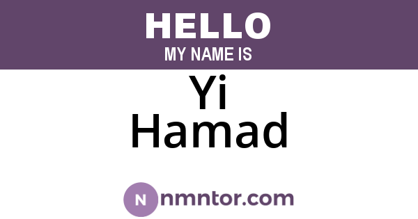 Yi Hamad