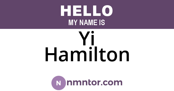 Yi Hamilton