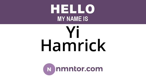Yi Hamrick