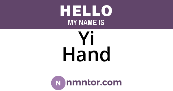 Yi Hand