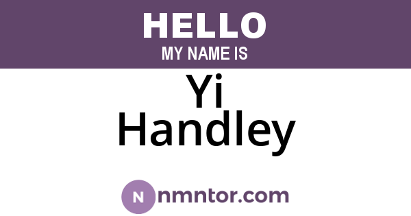 Yi Handley