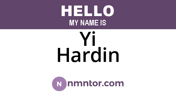 Yi Hardin