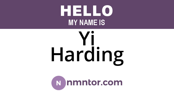 Yi Harding