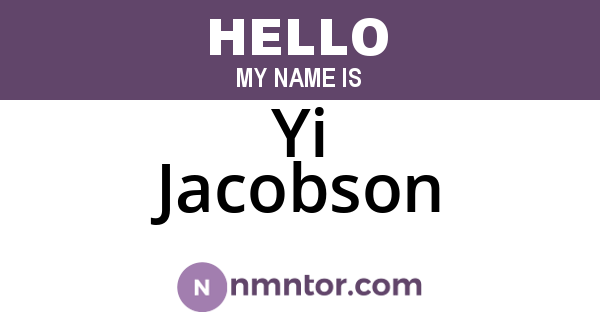 Yi Jacobson