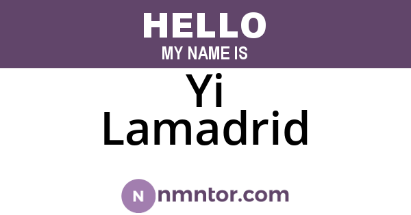 Yi Lamadrid