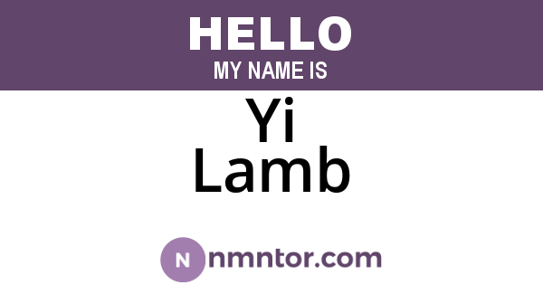 Yi Lamb