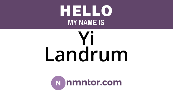 Yi Landrum