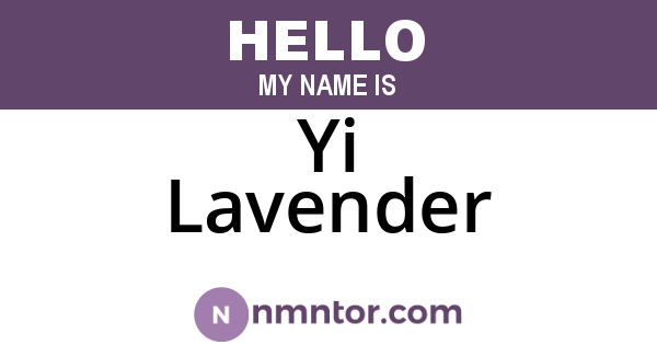 Yi Lavender
