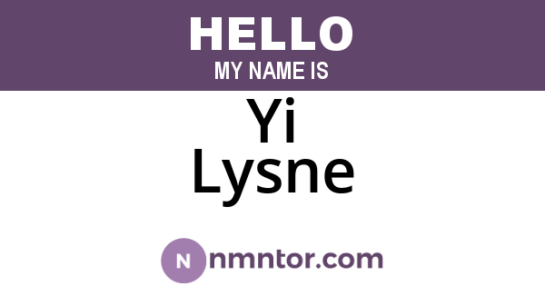 Yi Lysne