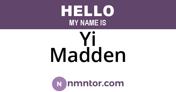 Yi Madden