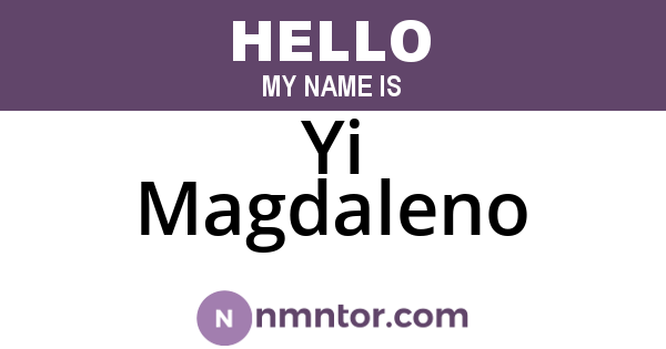 Yi Magdaleno