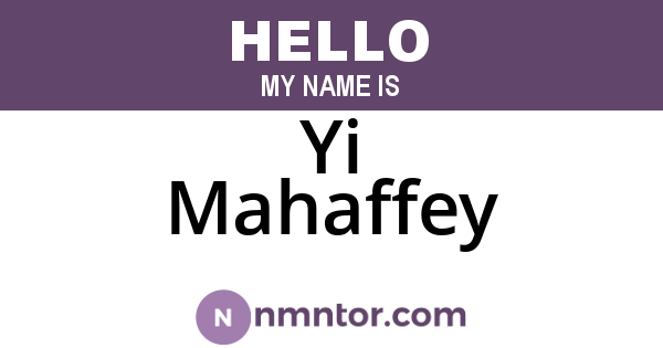 Yi Mahaffey