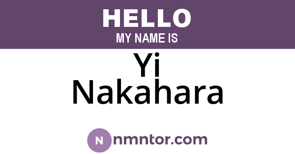 Yi Nakahara