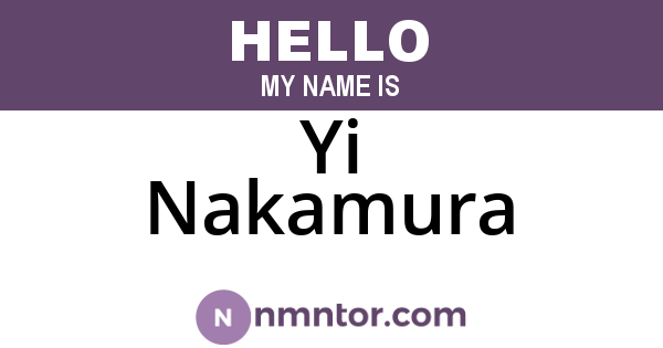 Yi Nakamura