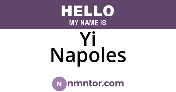 Yi Napoles