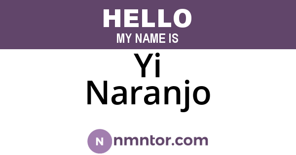 Yi Naranjo