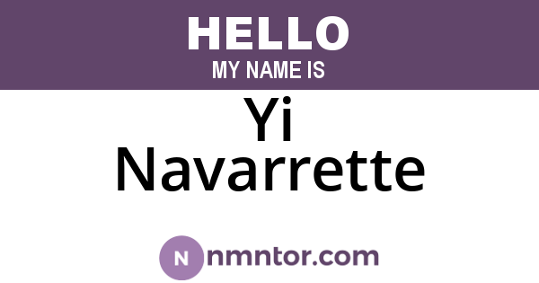 Yi Navarrette