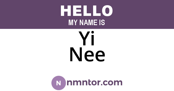 Yi Nee