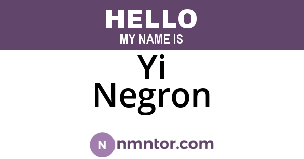 Yi Negron