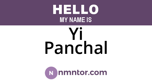 Yi Panchal